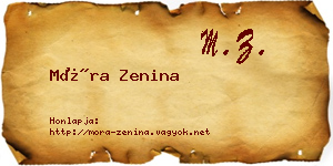 Móra Zenina névjegykártya
